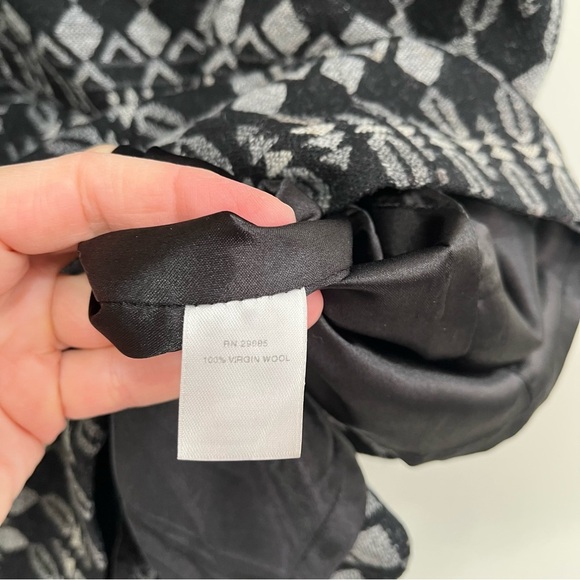 Pendleton Kiwanda Virgin Wool Southwestern Aztec Print Dress Gray Black 2 Petite - Picture 9 of 9